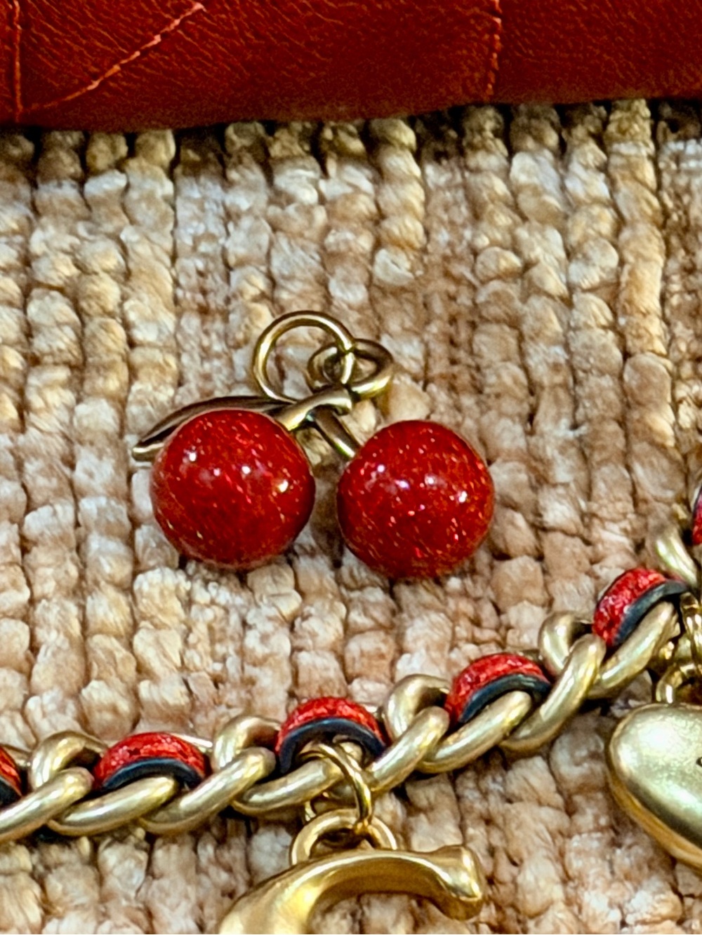 Coach Red Cherry Bag Charms